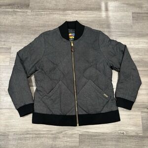 Eddie Bauer 1936 Skyliner Model Jacket Bauer Down Women's XL Gray Quilted